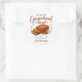 Étiquette de cuisson de Noël pour pain d'épice (Sac)