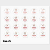 Étiquette de cuisson de vacances à carreaux rose h (Feuille)