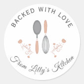 Étiquette de cuisson personnalisée pour petites en (Devant)