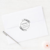 Étiquette de de design de bougie Motif Feuille (Enveloppe)