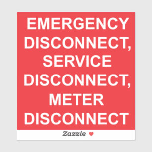 Étiquette de déconnexion de compteur, service d'ur