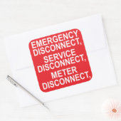 Étiquette de déconnexion de l'urgence, du service  (Enveloppe)