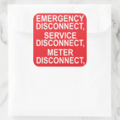 Étiquette de déconnexion de l'urgence, du service  (Sac)