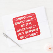 Étiquette de déconnexion du compteur d'urgence (Enveloppe)