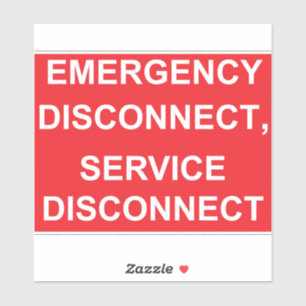 Étiquette de déconnexion du service d'urgence