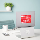 Étiquette de déconnexion du service d'urgence (Ordinateur portable sur le bureau)