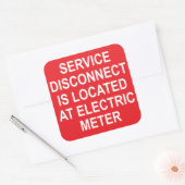 Étiquette de déconnexion du service située au comp (Enveloppe)