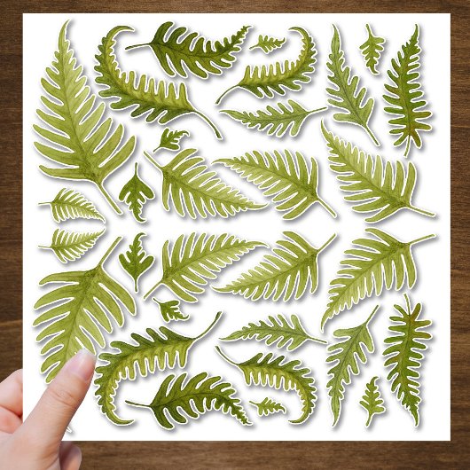 Étiquette de découpe Feuille de couleur verte