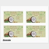 Étiquette de défilement de noix de coco d'entrepri (Feuille)