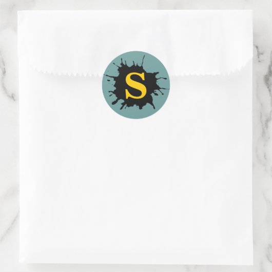 étiquette de démarrage noir pour ajouter l'initial (Sac)