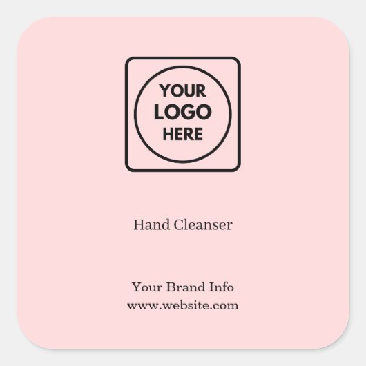Étiquette de désinfectant pour les mains avec logo (Devant)