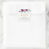 Étiquette de désinfectant pour les mains fleurs bo (Sac)