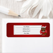 Étiquette de dessin animé de la fille de Noël (En situation)