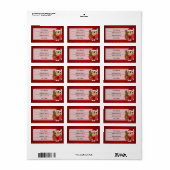 Étiquette de dessin animé de Noël (Feuille entière)