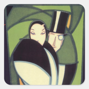 Étiquette de dessus de légume vintage, romance Art