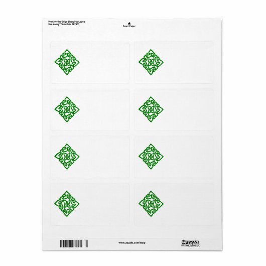 Étiquette de diamant celtique (Feuille entière)