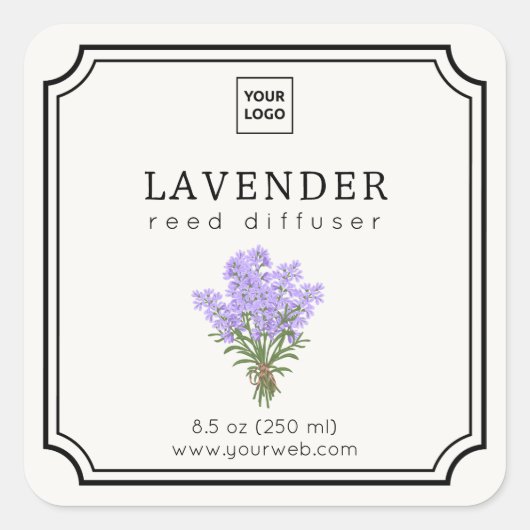Étiquette de diffuseur de lavande (Devant)