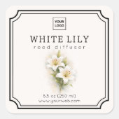 Étiquette de diffuseur de parfum White Lily (Devant)
