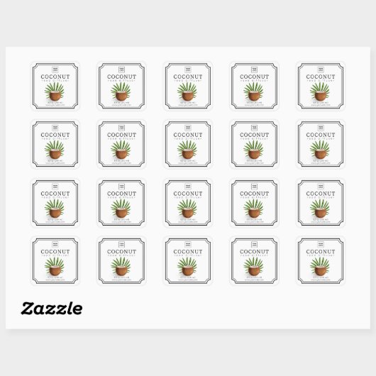 Étiquette de diffuseur de roseau de coco (Feuille)