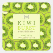 Étiquette de diffuseur de roseau Kiwi Burst (Devant)
