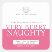 Étiquette de diffuseur rouge rosé très mignon (Devant)