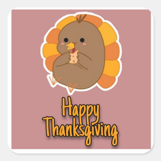 Étiquette de dinde Thanksgiving (Devant)