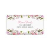 Étiquette de direction - Florale (Devant)