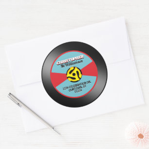 Étiquette de disque vinyle 45 personnalisée indivi