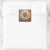 ✨ Étiquette de don avec cadre floral doré ✨ (Sac)