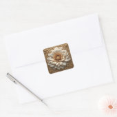✨ Étiquette de don avec cadre floral doré ✨ (Enveloppe)