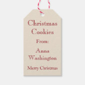 Étiquette de don de biscuits de Noël personnalisée (Devant)