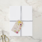 Étiquette de don de fleurs printanières élégantes (Avec de la ficelle)