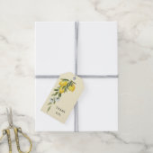 Étiquette de don de mariage à thème citron (Avec de la ficelle)