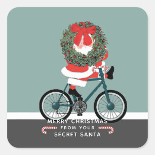 Étiquette de don de Père Noël secret autocollant r