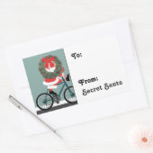 Étiquette de don de Secret Santa autocollant recta (Enveloppe)