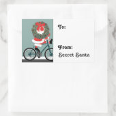 Étiquette de don de Secret Santa autocollant recta (Sac)