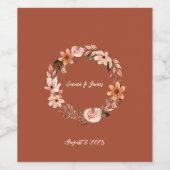 Étiquette de don personnalisée florale aquarelle b (Étiquettes simples)