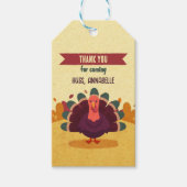 Étiquette de don pour enfants Dinde de Thanksgivin (Devant)