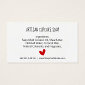 Étiquette de don "Red Heart Script Lettering Made (Dos)
