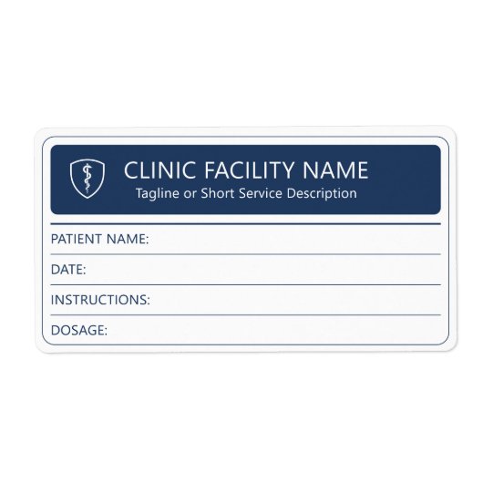 Étiquette de dosage de médicament pour patient (Devant)