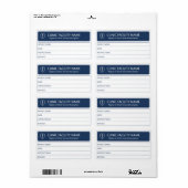 Étiquette de dosage de médicament pour patient (Feuille entière)