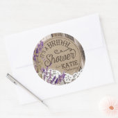 Étiquette de douche nuptiale rustique Lavande de b (Enveloppe)