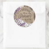 Étiquette de douche nuptiale rustique Lavande de b (Sac)