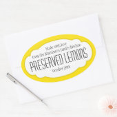 Étiquette de étiquette alimentaire ovale aux citro (Enveloppe)