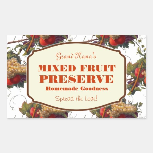 Étiquette de Étiquette de confiture de fruits méla (Devant)