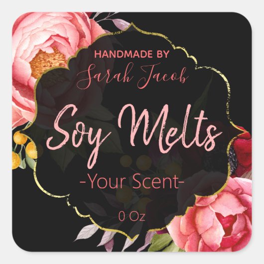 Étiquette de Étiquette de fonte de soja de couleur (Devant)