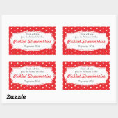 Étiquette de étiquette de fraise ou de confiture c (Feuille)