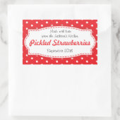 Étiquette de étiquette de fraise ou de confiture c (Sac)