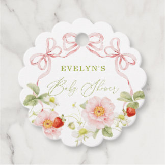 Étiquette de faveur à carreaux pour Baby Shower Be