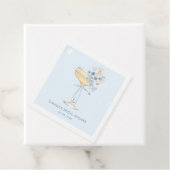 Étiquette de faveur carrée de brunch de mariage fl (En situation)